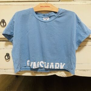 Gymshark Blue crop top Tee